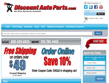 Tablet Screenshot of discountautoparts.com